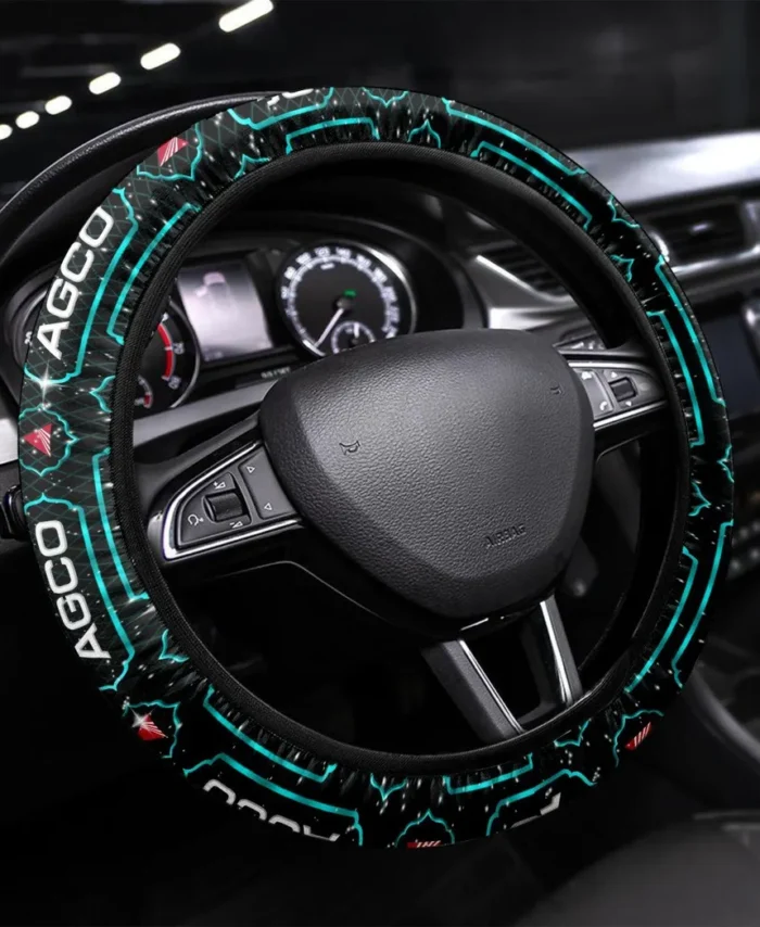 Rural Lifestyle Enthusiasts Steering Wheel Cover 3D Print, Luxury Driver Comfort Wheel Cover CAR550 - Cyan