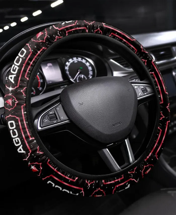 Agricultural Machinery Steering Wheel Cover 3D Print, High-Performance Steering Cover CAR550 - Red