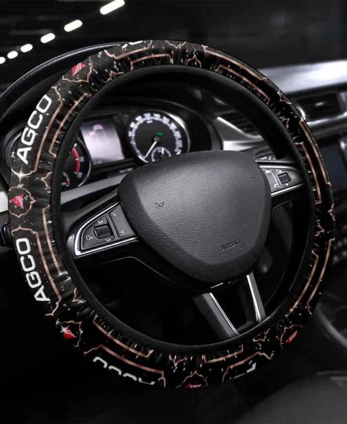 Heavy Farm Steering Wheel Cover 3D Print, Custom Automotive Grip Wheel Cover CAR145 - Brown