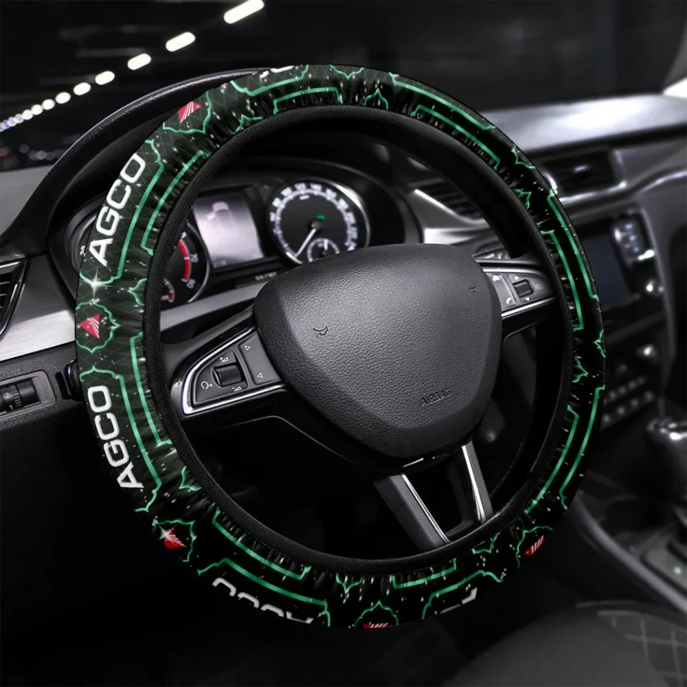 Agricultural Machinery Steering Wheel Cover 3D Print, Modern Motorsport Grip Cover CAR145 - Green