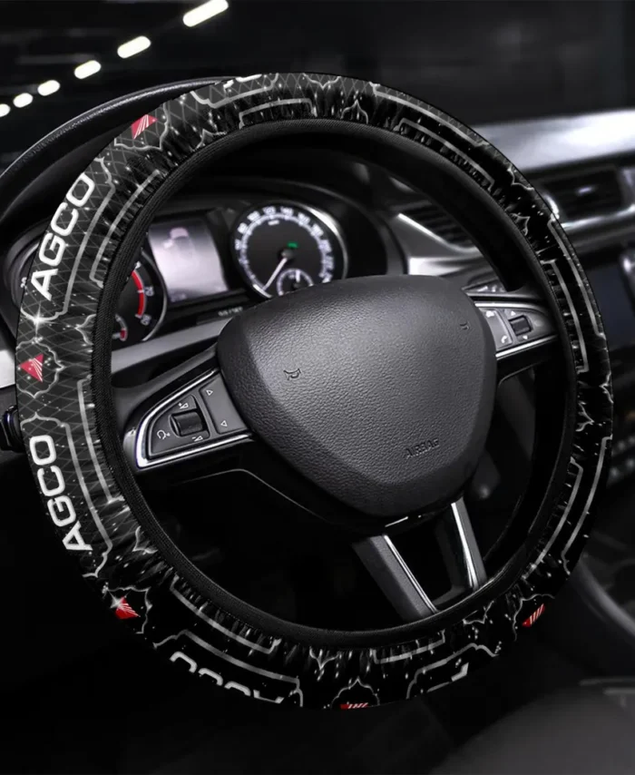 Field Work Machine Steering Wheel Cover 3D Print, All-Season Driver's Grip Cover CAR145 - White
