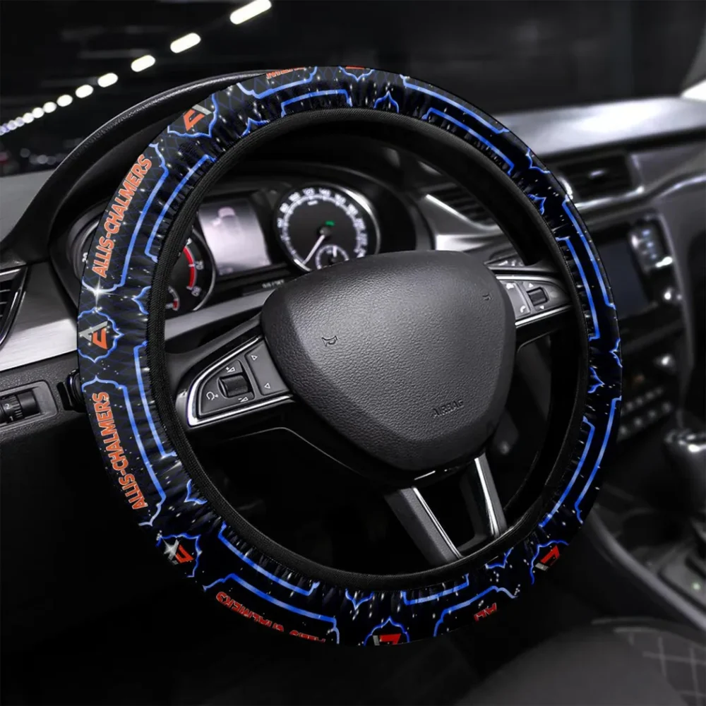 Vintage Tractor Steering Wheel Cover 3D Print, Custom Road Grip Cover CAR550 - Blue