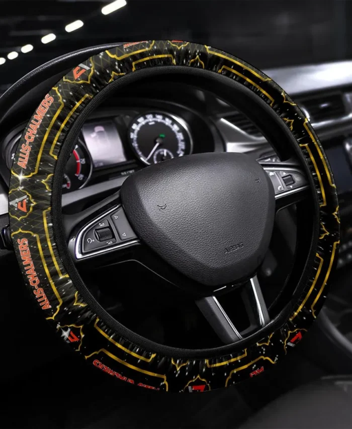 Vintage Tractor Steering Wheel Cover 3D Print, Performance Grip Steering Cover CAR550 - Yellow