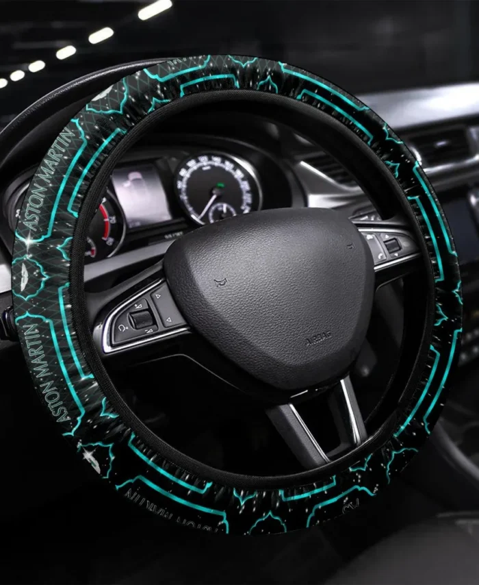 Dynamic Driving Machine Steering Wheel Cover 3D Print, Precision Fit Steering Cover CAR550 - Cyan