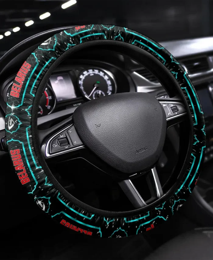 Utility Tractor Steering Wheel Cover 3D Print, Classic Car Style Wheel Cover CAR550 - Cyan