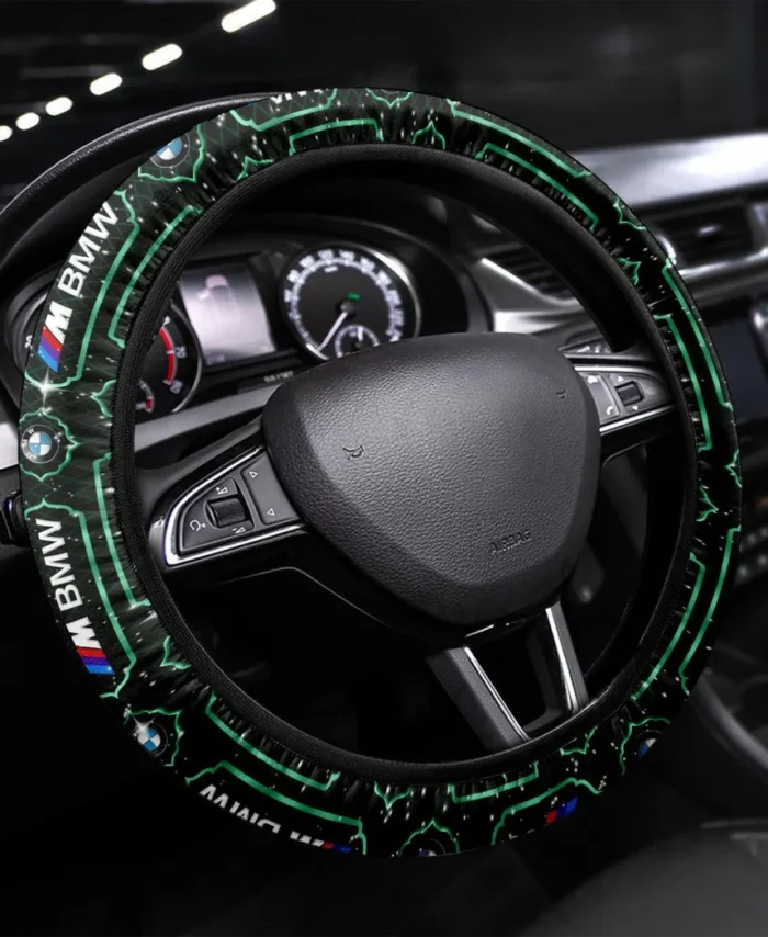 Track Car Steering Wheel Cover 3D Print, Sport-Inspired Steering Wheel Cover CAR550 - Green