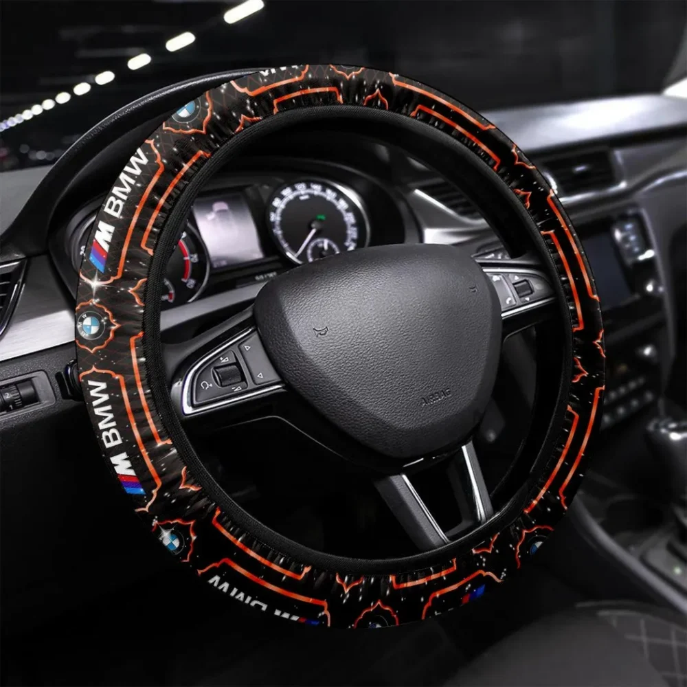 Motorsport Steering Wheel Cover 3D Print, Modern Motorsport Grip Cover CAR550 - Orange