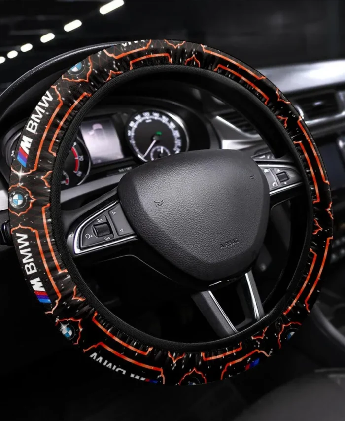 Motorsport Steering Wheel Cover 3D Print, Modern Motorsport Grip Cover CAR550 - Orange