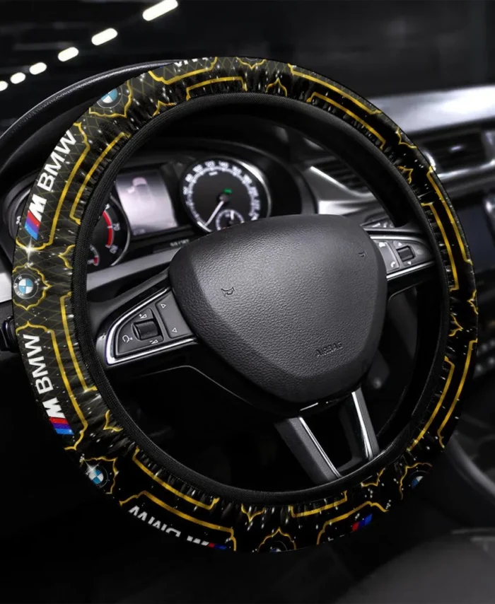 Racing Coupe Steering Wheel Cover 3D Print, Road-Ready Driver Wheel Cover CAR550 - Yellow