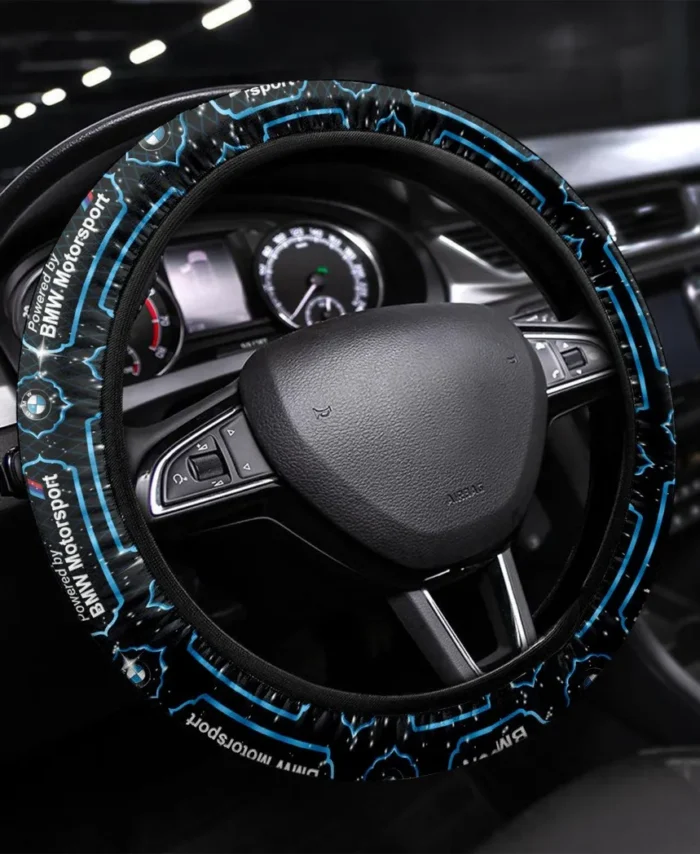 Racing Edition Car Steering Wheel Cover 3D Print, Luxury Driver Comfort Wheel Cover CAR550 - Blue