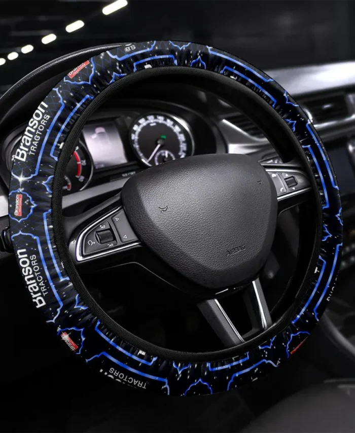 Farm Tractor Steering Wheel Cover 3D Print, Premium Car Fan Grip Cover CAR145 - Blue