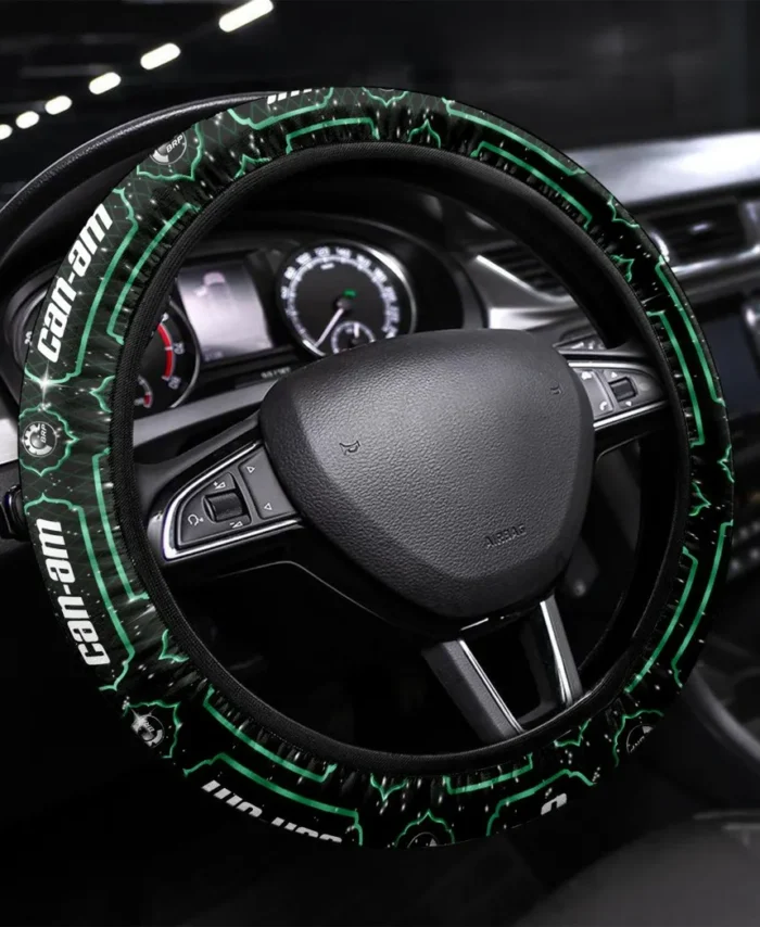 All-Terrain Rider Steering Wheel Cover 3D Print, Luxury Driver Comfort Wheel Cover CAR550 - Green