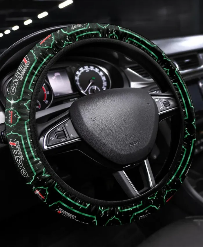 Field Work Machine Steering Wheel Cover 3D Print, Custom Road Grip Cover CAR550 - Green