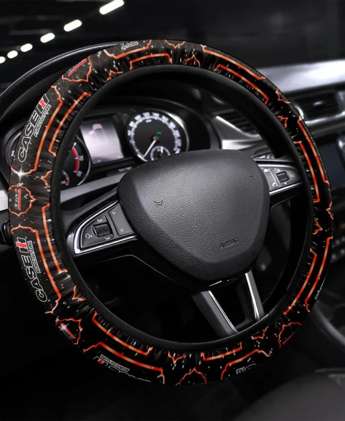 Cultivation Machine Steering Wheel Cover 3D Print, Garage Lifestyle Wheel Cover CAR550 - Orange