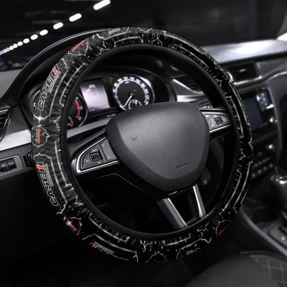 Agricultural Tractor Steering Wheel Cover 3D Print, Custom Automotive Grip Wheel Cover CAR550 - White