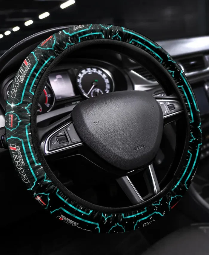 Agricultural Tractor Steering Wheel Cover 3D Print, Classic Car Style Wheel Cover CAR145 - Cyan
