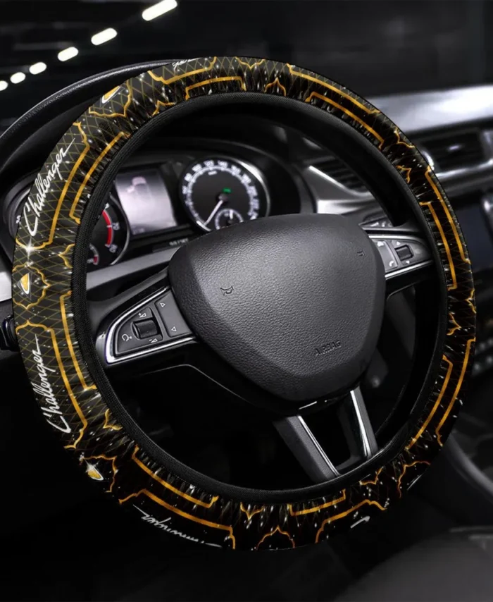 Sporty Roadster Steering Wheel Cover 3D Print, Driver's Essential Steering Cover CAR145 - Yellow
