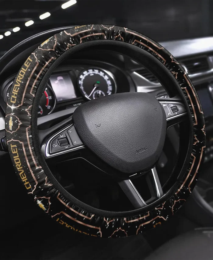 Modern Crossover Steering Wheel Cover 3D Print, Precision Fit Steering Cover CAR146 - Brown