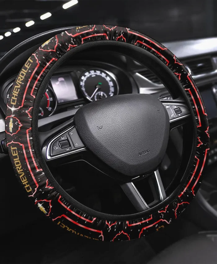 Urban Commuter Car Steering Wheel Cover 3D Print, Durable Custom Drive Cover CAR146 - Red