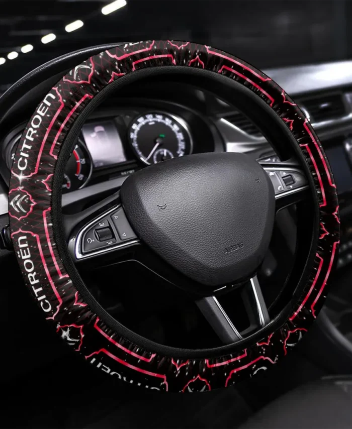 Car Steering Wheel Cover 3D Print, Performance Grip Steering Cover CAR550 - Red