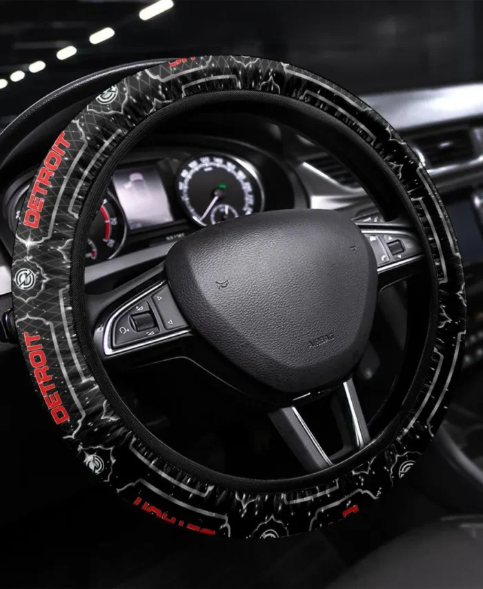Big Rig Engine Block Steering Wheel Cover 3D Print, Motorsport Style Steering Cover CAR145 - White
