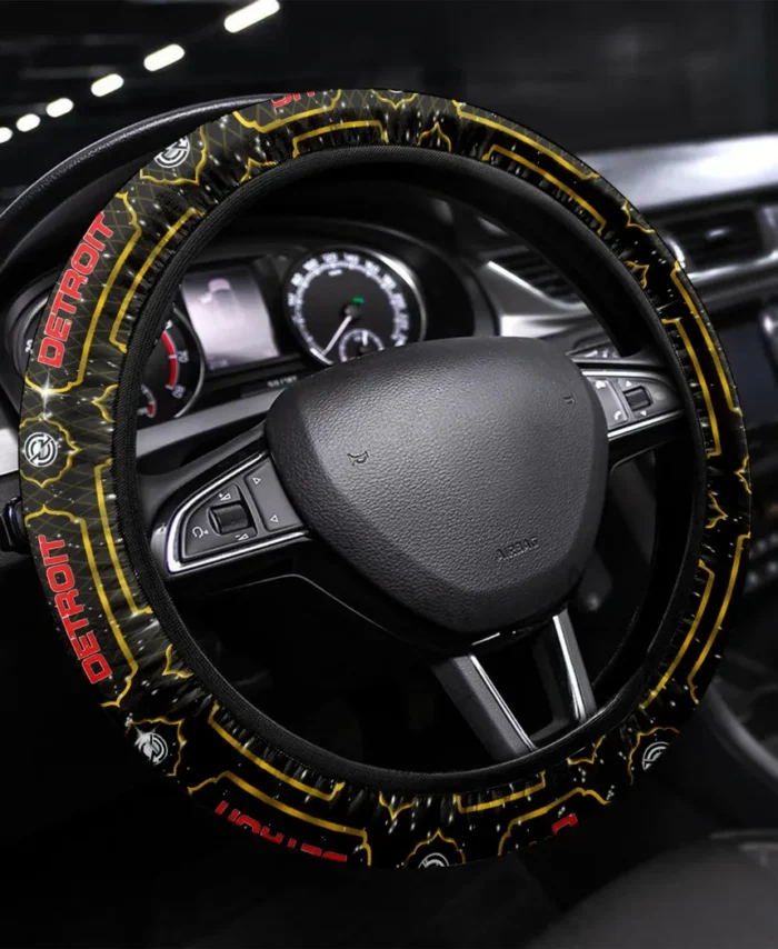 Retro Long-Haul Steering Wheel Cover 3D Print, Sport-Inspired Steering Wheel Cover CAR145 - Yellow