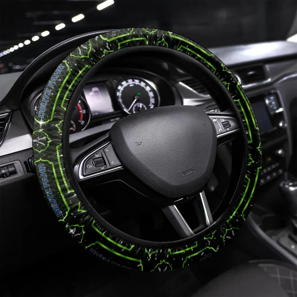 Tractors Steering Wheel Cover 3D Print, Classic Car Style Wheel Cover CAR145 - Green