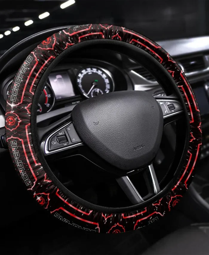 Drivemaxs Steering Wheel Cover 3D Print, Custom Ride Control Wheel Cover CAR550 - Red