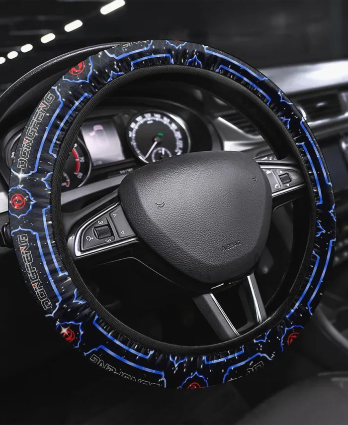 Durahaul Systems Steering Wheel Cover 3D Print, Premium Car Fan Grip Cover CAR146 - Blue