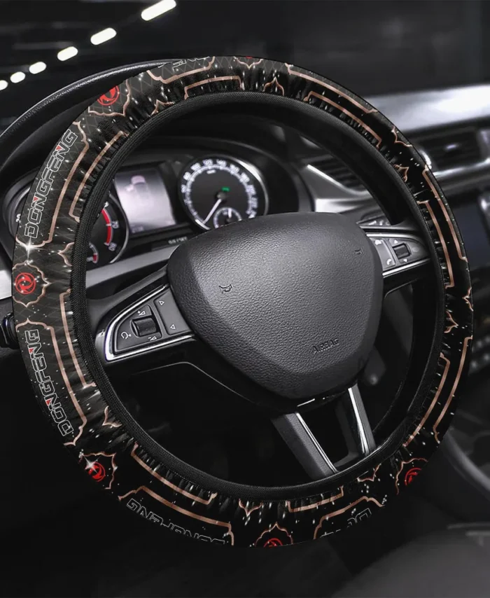 Dominion Motors Steering Wheel Cover 3D Print, Sport-Inspired Steering Wheel Cover CAR146 - Brown