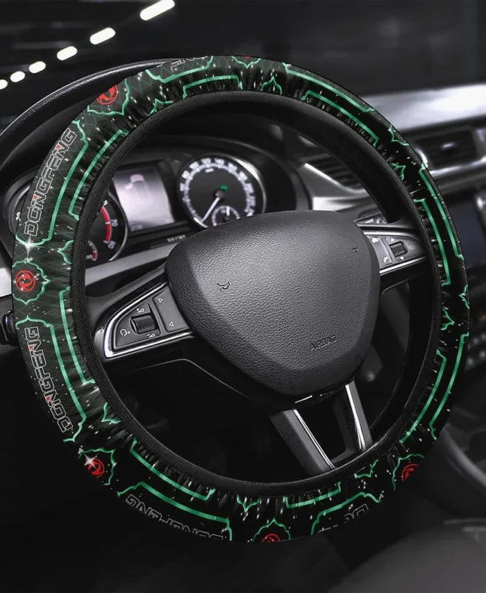 Drivemaxs Steering Wheel Cover 3D Print, Custom Road Grip Cover CAR146 - Green