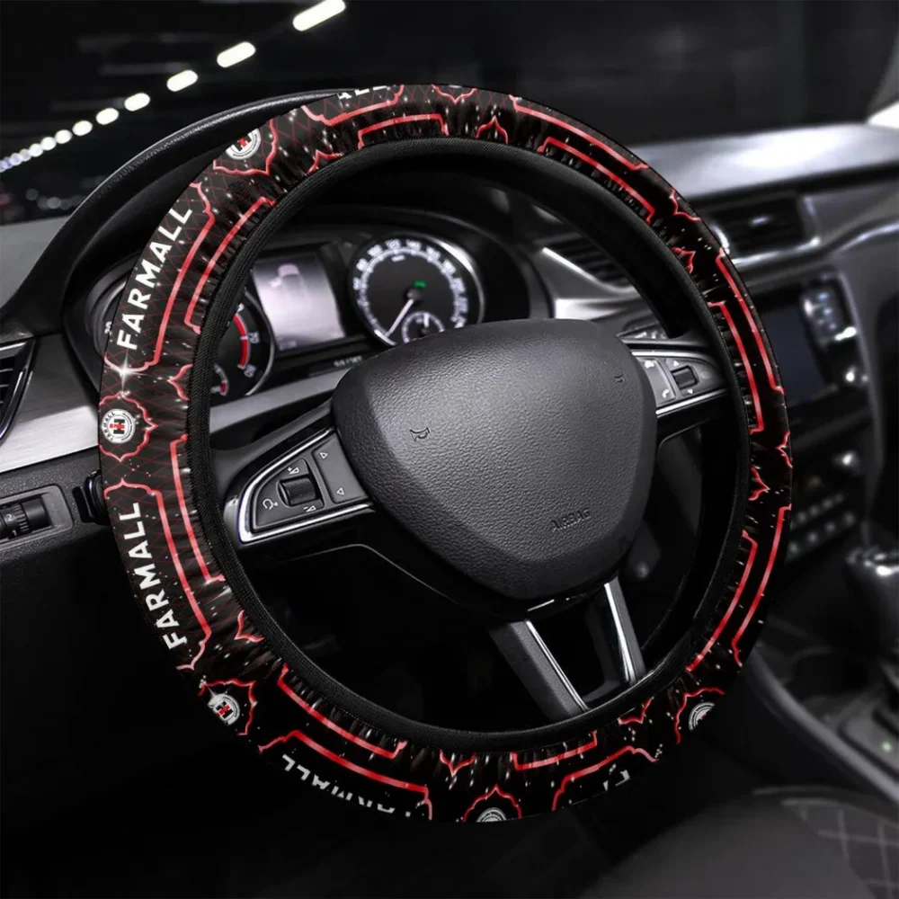 Agricultural Power Machine Steering Wheel Cover 3D Print, Garage Lifestyle Wheel Cover CAR550 - Red