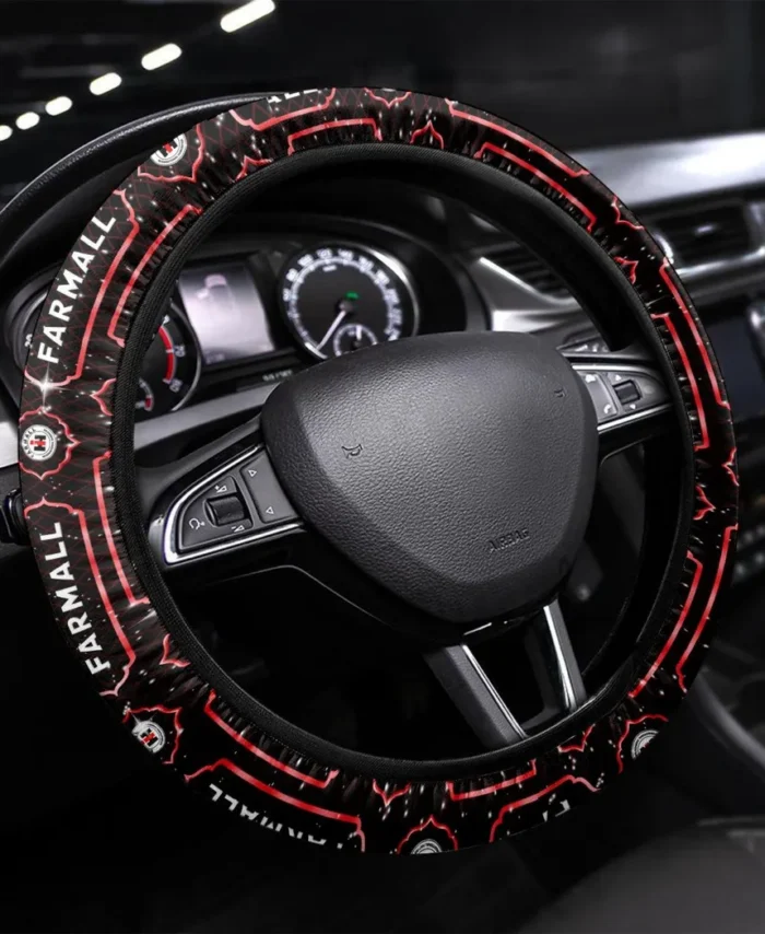 Agricultural Power Machine Steering Wheel Cover 3D Print, Garage Lifestyle Wheel Cover CAR550 - Red
