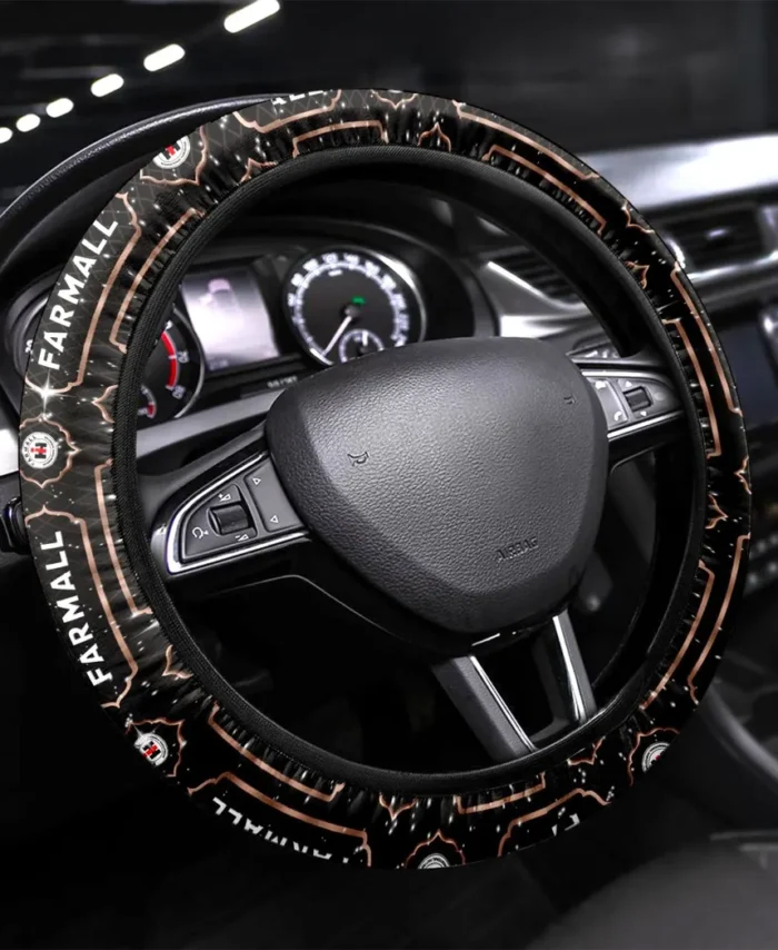 Classic Farm Tractor Steering Wheel Cover 3D Print, Custom Ride Control Wheel Cover CAR145 - Brown