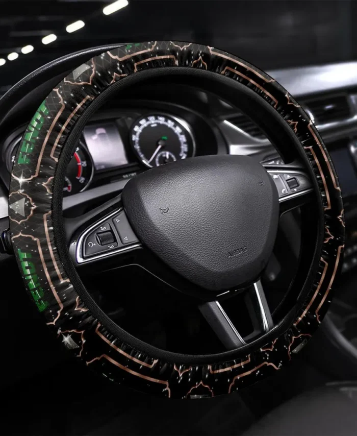 Tractor Steering Wheel Cover 3D Print, Custom Road Grip Cover CAR550 - Brown
