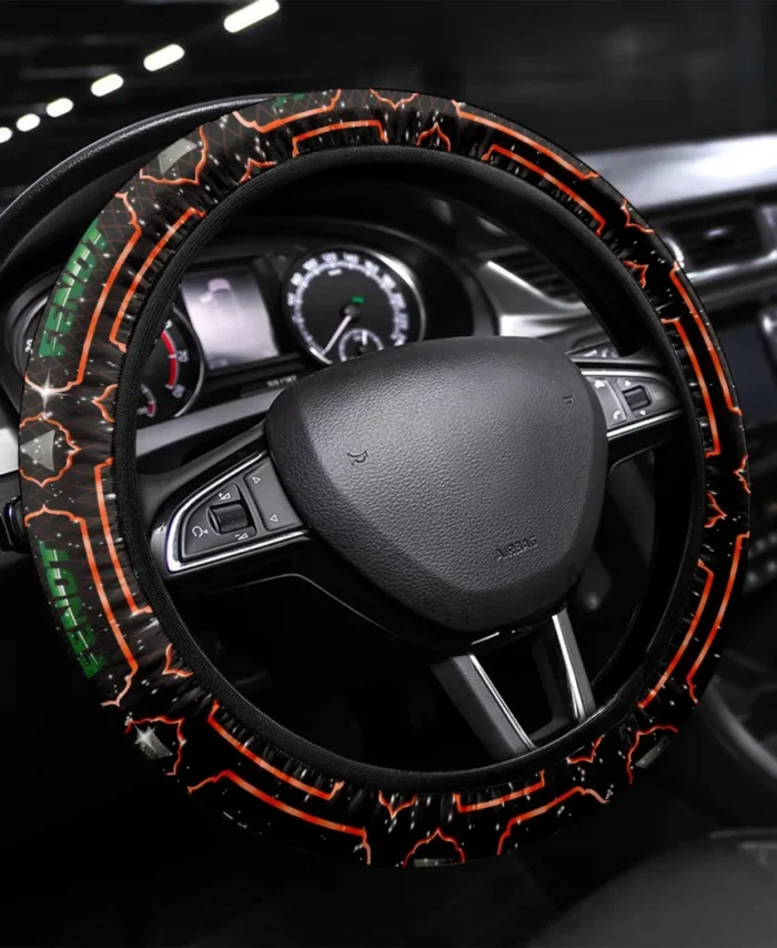Tractor Steering Wheel Cover 3D Print, Custom Automotive Grip Wheel Cover CAR145 - Orange
