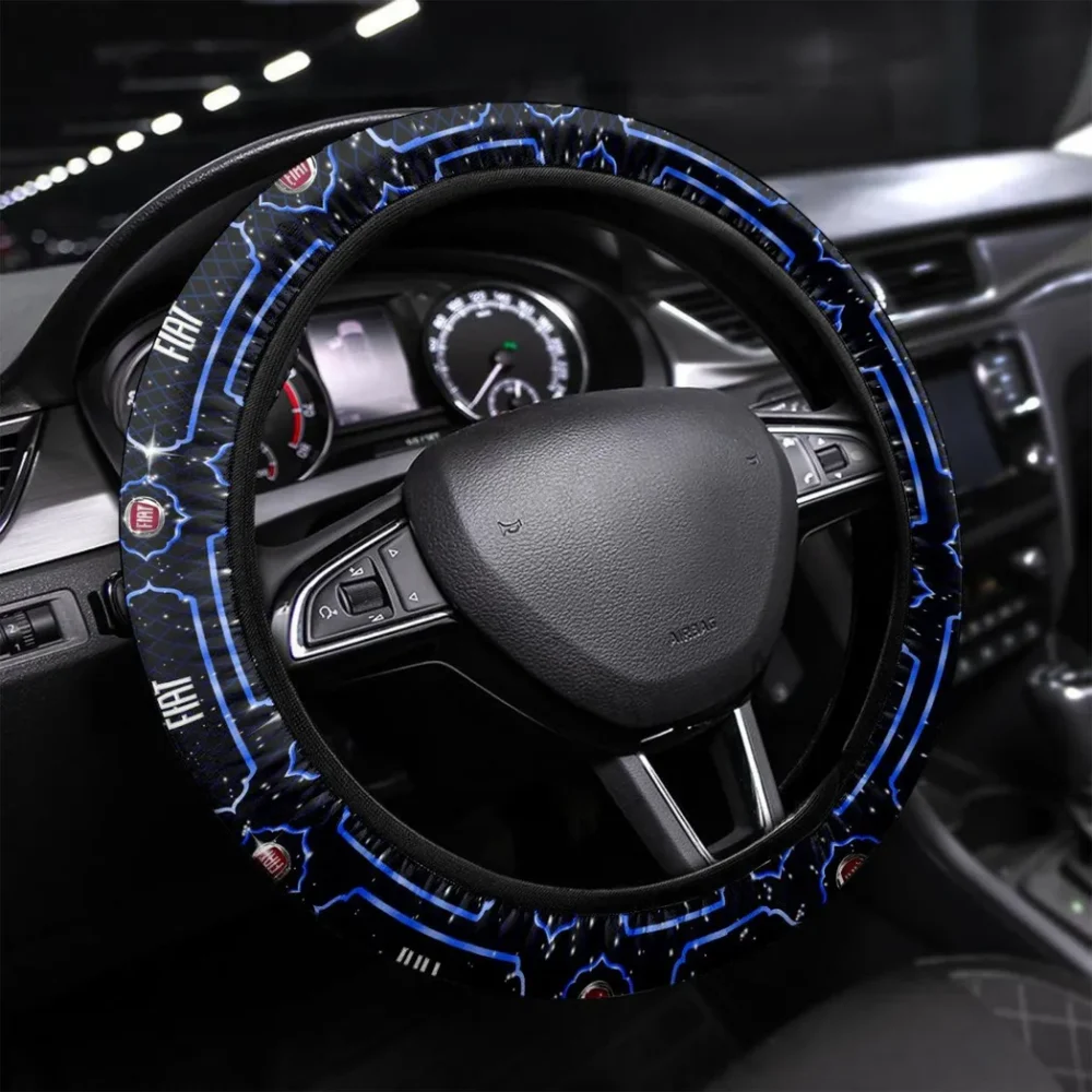 Civitta Cars Steering Wheel Cover 3D Print, Precision Fit Steering Cover CAR550 - Blue