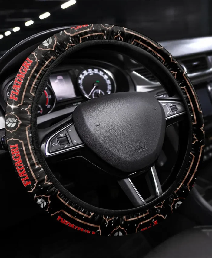 AgriMax Tractors Steering Wheel Cover 3D Print, Sport-Inspired Steering Wheel Cover CAR550 - Brown