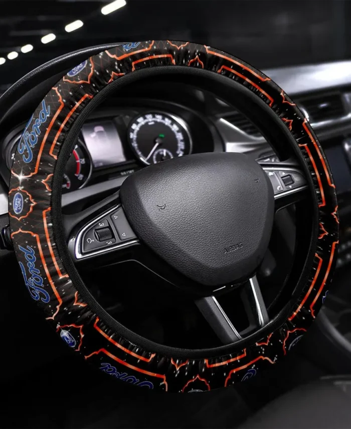 Pickup Legend Steering Wheel Cover 3D Print, Sporty Road Warrior Cover CAR550 - Orange