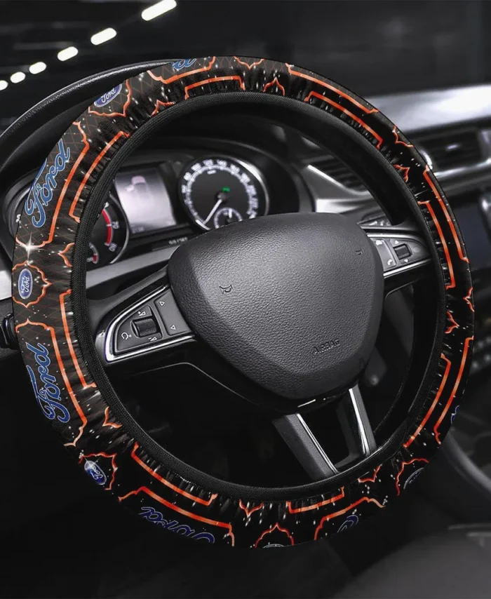 Classic Car Steering Wheel Cover 3D Print, Classic Car Style Wheel Cover CAR146 - Orange