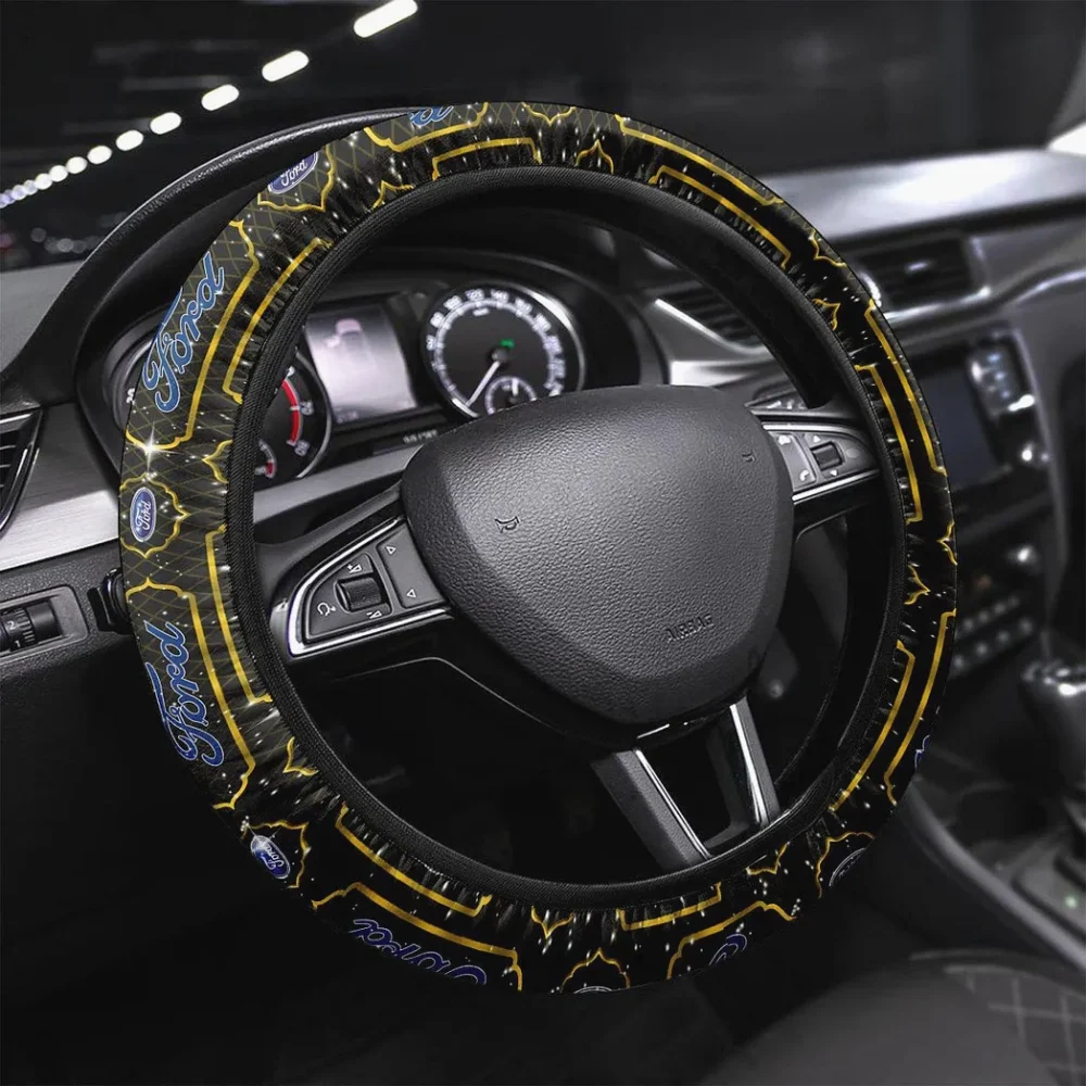 Classic Car Steering Wheel Cover 3D Print, Durable Custom Drive Cover CAR146 - Yellow