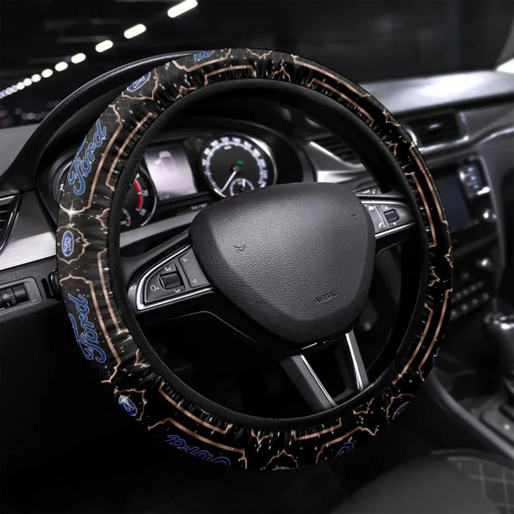 Vintage Ride Steering Wheel Cover 3D Print, Performance Grip Steering Cover CAR145 - Brown