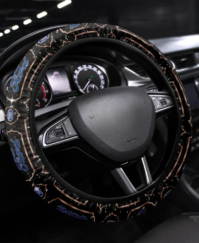 Vintage Ride Steering Wheel Cover 3D Print, Performance Grip Steering Cover CAR145 - Brown