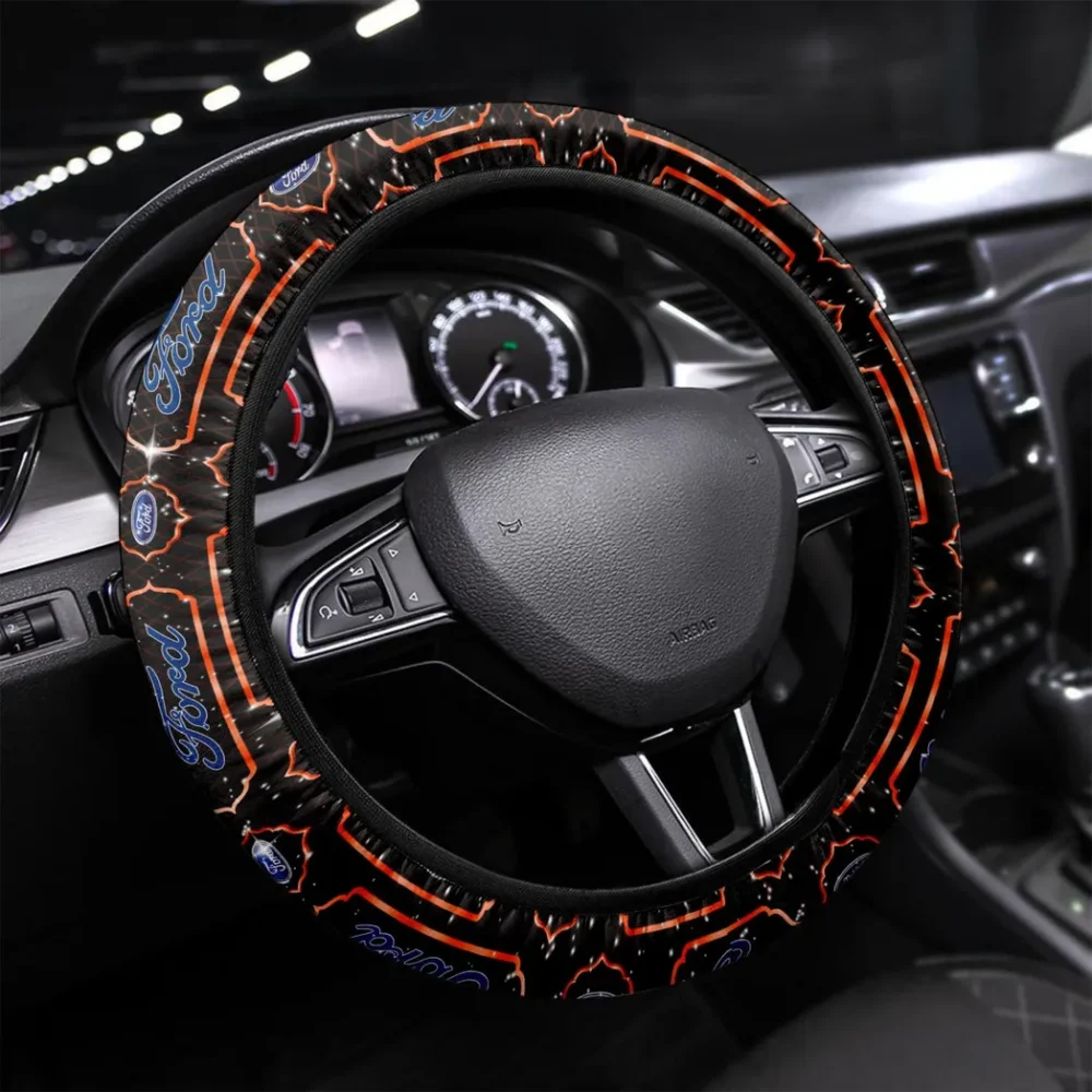 Classic Car Steering Wheel Cover 3D Print, Custom Automotive Grip Wheel Cover CAR145 - Orange