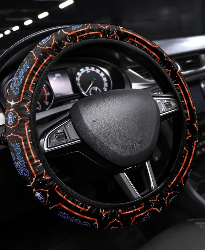 Classic Car Steering Wheel Cover 3D Print, Custom Automotive Grip Wheel Cover CAR145 - Orange