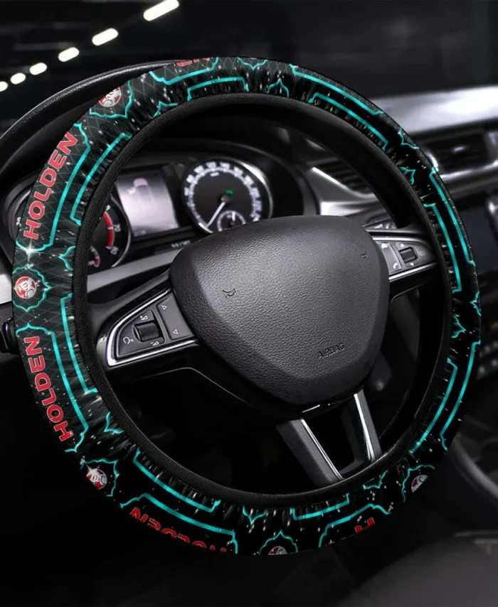 Utility (Ute) Steering Wheel Cover 3D Print, Road-Ready Driver Wheel Cover CAR550 - Cyan