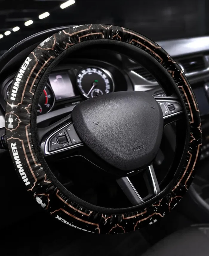 Adventure-Ready Steering Wheel Cover 3D Print, Custom Automotive Grip Wheel Cover CAR550 - Brown