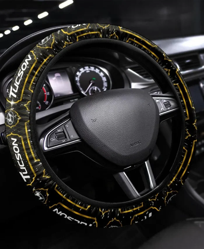 Adventure-Ready SUV Steering Wheel Cover 3D Print, Performance Car Enthusiast Wheel Cover CAR550 - Yellow
