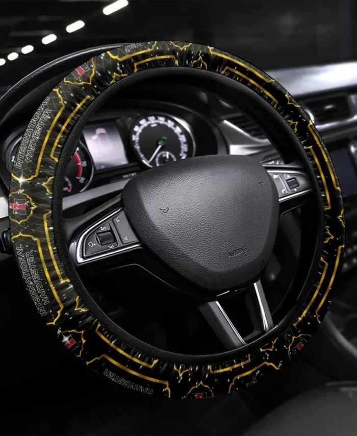 Cultivation Tractor Steering Wheel Cover 3D Print, Custom Ride Control Wheel Cover CAR550 - Yellow