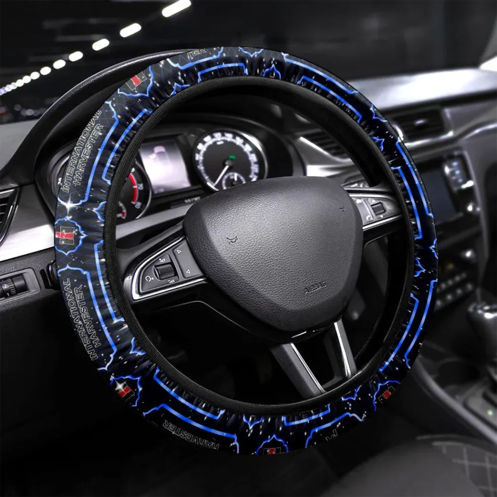 Rural Work Steering Wheel Cover 3D Print, Luxury Driver Comfort Wheel Cover CAR145 - Blue